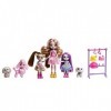 Enchantimals Coffret Famille Dwyla Chien Avec Poupée Dwyla Chien Gala Enchanté, Figurine Hale, 2 Figurines Chiot Et Accessoir