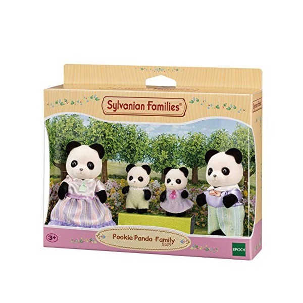 SYLVANIAN FAMILIES - La Famille Panda - 5529 - Famille 4 Figurines - Mini Poupées - Multicolore