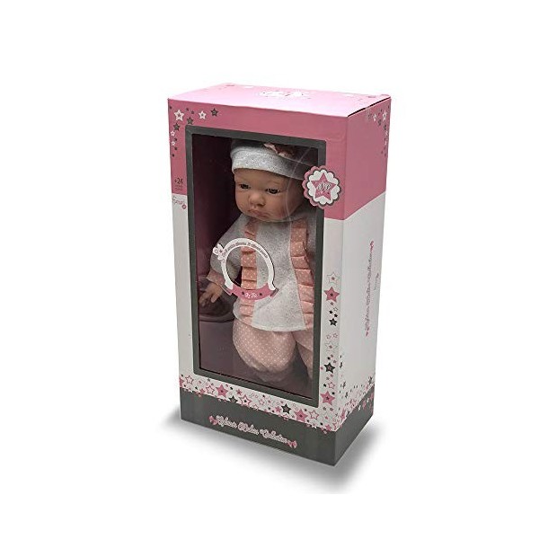 Tachan - Poupée avec Corps Souple de 40 cm, vêtue de Costume bébé Rose et 12 Sons différents 781T00433 