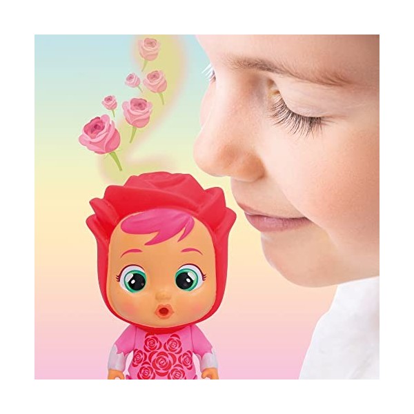 CRY BABIES MAGIC TEARS Happy Flowers - Le vélo chariot de Rose | Playset, poupée exclusive, Rose et 17 accessoires pour faire