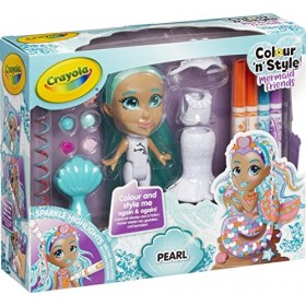 CRAYOLA- Sirène Goliath Coulour N Style-Friends Pearl-Poupées à Personnaliser-A partir de 3 Ans, 920638.005, Multicolor, Tail