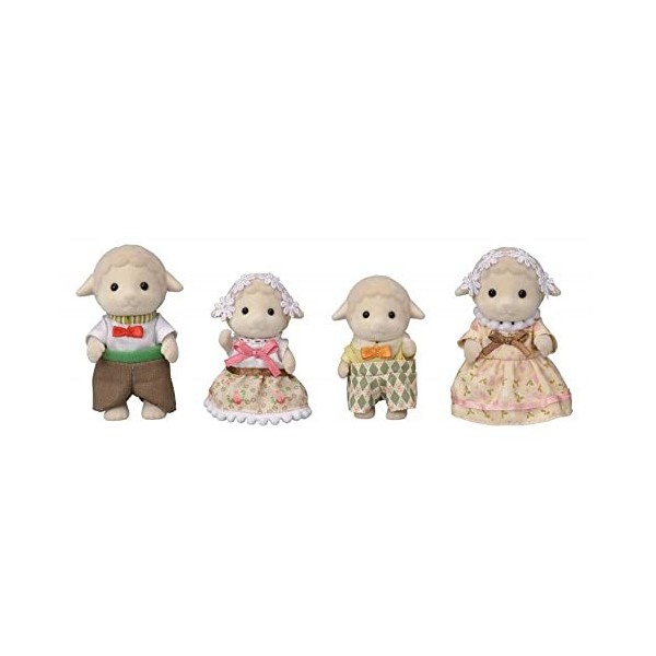 Sylvanian Families - Le Village - La famille Mouton - 5619 - Famille 4 figurines - Mini Poupées, Taille unique