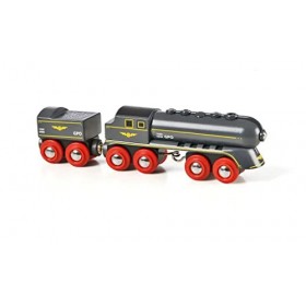 Brio World - 33697 - Train Grande Vitesse - pour Circuit de Train en Bois - Système dattache aimantée - Jouet pour garçons e