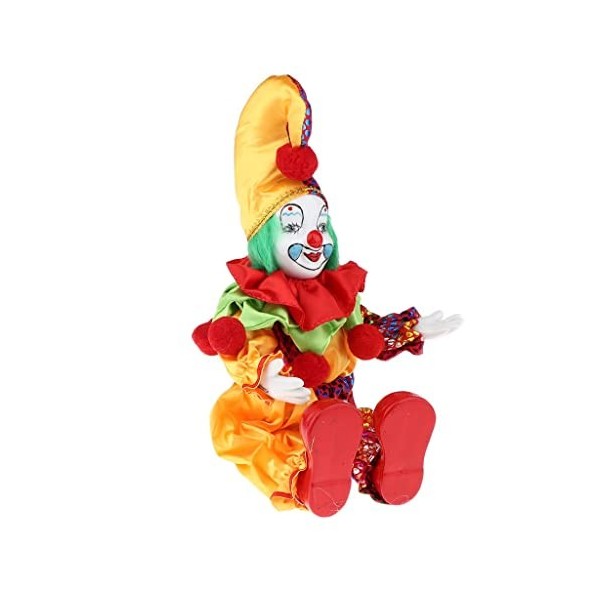 Folpus Modèle de Clown En Porcelaine Pieds Suspendus Poupée Clown Creative Home Decor, H