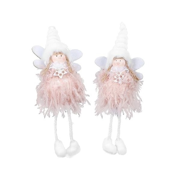 Toyvian 4 Pcs Ornements De Noël Décoration De Noël Poupée De Noël Jouet Bébé Poupée Filles Poupées Poupée Parure Adorable Pou