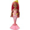 Barbie Dreamtopia Chelsea Mermaid Doll, 6.5-inch with Coral-Colored Hair and Tail