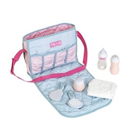 klein Theo 1653 Baby Coralie Sac Langer pour Poupées Accessoires: Biberon Couche Boîte Pommade Factice etc... Jouet pour En