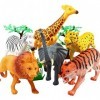 Ensemble de Jouets dAnimaux de la Jungle, Bambins, Animaux en Plastique Fête Préférés Apprentissage Ressource Forêt Petite F