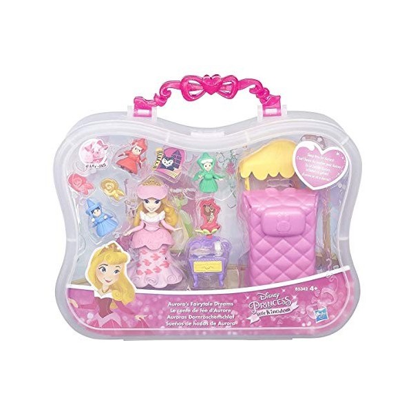 Coffret du Conte de fee Belle au Bois Dormant - l Heure du Coucher d Aurore - Disney Princess Mini-Poupee - Little Kingdom - 