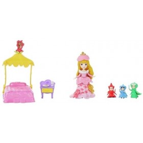 Coffret du Conte de fee Belle au Bois Dormant - l Heure du Coucher d Aurore - Disney Princess Mini-Poupee - Little Kingdom - 