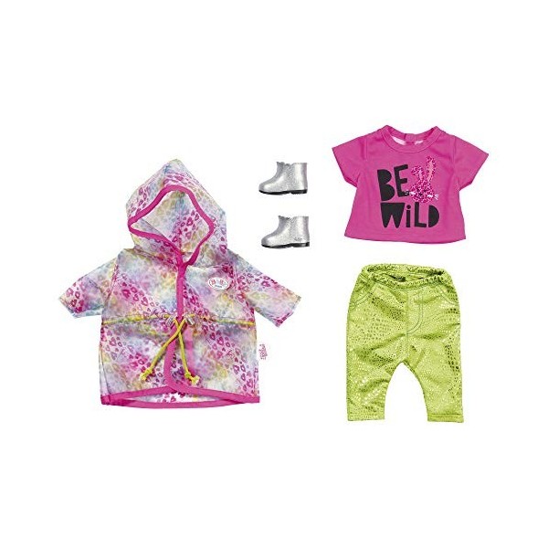 Zapf Création BABY born Vêtements de Poupée- Vêtements de Créateurs avec Accessoires de Mode - deluxe ensemble Arc-en-Ciel Te