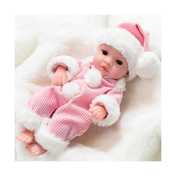 Reborn Baby Dolls réaliste réaliste bébé poupée Soft Vinyl 25cm Reborn Babies Beautiful Twins Boy Girls Girls Childre