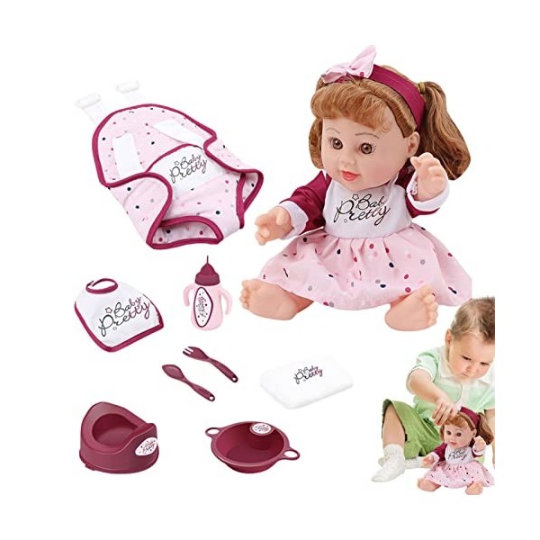 Poupées en vinyle - Accessoires de poupée renaissante - Poupées de bébés nouveau-nés, poupées de bébés réalistes en Silicone,