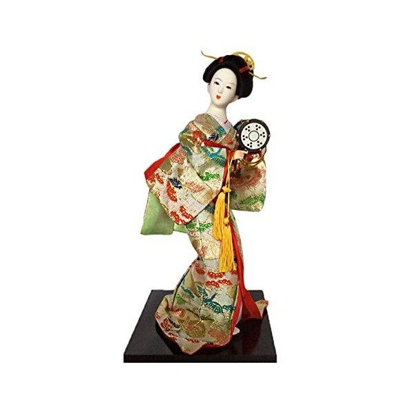 Siunwdiy 12 Pouces Mini-Japonais de Collection dart de poupée Geisha, avec Kimono Vintage Traditionnel, Cadeau créatif pour 