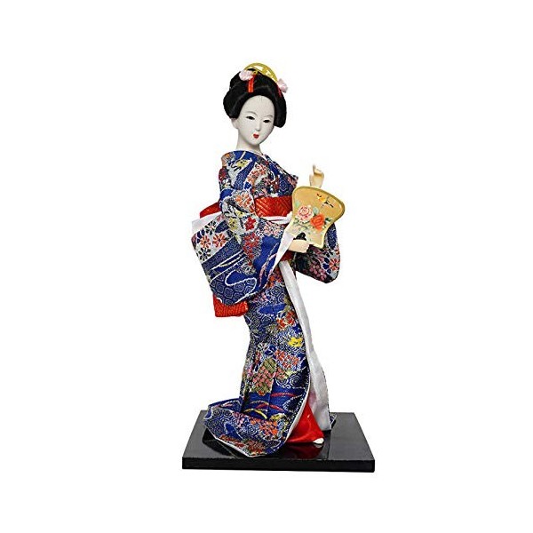 Siunwdiy 12 Pouces Mini-Japonais de Collection dart de poupée Geisha, avec Kimono Vintage Traditionnel, Cadeau créatif pour 