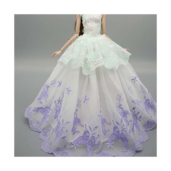 5 Pcs Robe de Mariage pour Poupée - Robe de Soirée pour Poupée Princesse - Vêtements pour Poupée de 12 Pouces, au Hasard