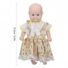 Reborn Baby Doll, 6inch Silicone Girl Doll Réaliste Nouveau-né Bébé Poupées Cadeau pour EnfantsPoupées humanoïdesPoupée en Fo