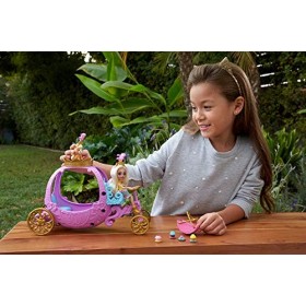 Enchantimals Royals coffret Carrosse Royal avec mini-poupée Peola Poney et figurine animale Petite, 7&nbsp;accessoires inclus, jou