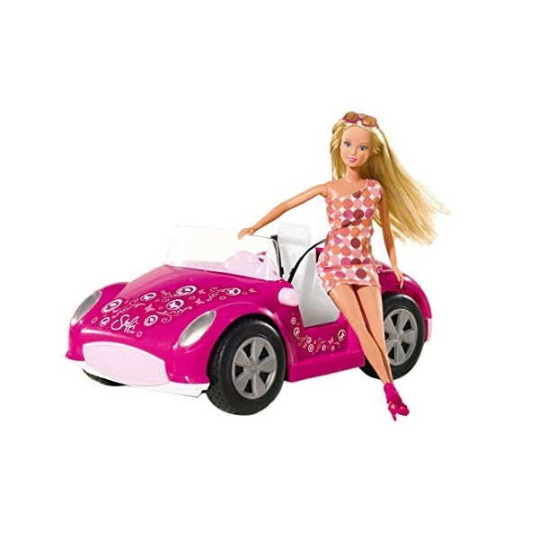 Simba - Steffi Love Voiture Cabriolet - Poupée Mannequin 29cm - Tenue Estivale - 105738332