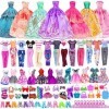 ebuddy Ensemble de 49 pièces de vêtements et accessoires pour poupées de 11.5 pouces contient 3 robes longues, 4 hauts, 4 pan