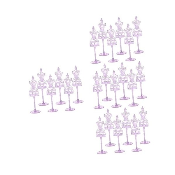Toyvian 12 Pcs Poupée Cintre Robes Formelles pour Les Adolescentes Mini Porte-Vêtements Cintre en Plastique Support DAfficha