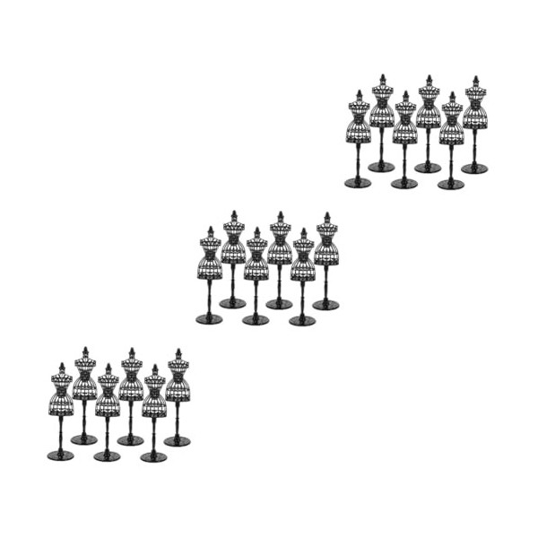 Toyvian 12 Pcs Poupée Cintre Robes Formelles pour Les Adolescentes Mini Porte-Vêtements Cintre en Plastique Support DAfficha