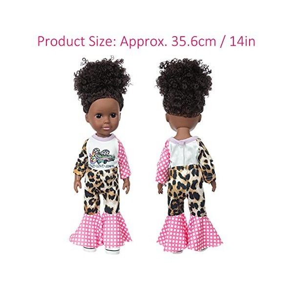 Poupées De Bébé Aux Cheveux Bouclés à Peau Noire De 14 Pouces, Poupée De Fille Réaliste, Poupées Afro-américaines Réalistes, 