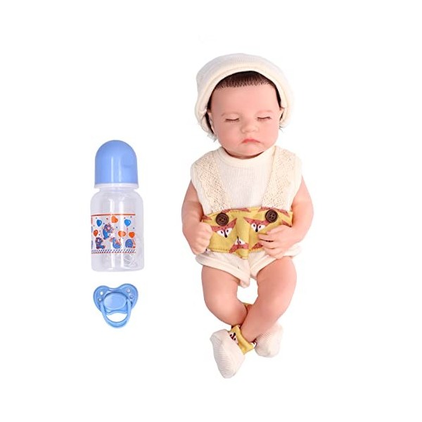 BALRAJ 12 Pouces Silicone Bébé Poupée Réaliste Bébé Poupée Oeil Fermé Reborn Bébé Poupées émulationnelle Nouveau-né Bébé Poup
