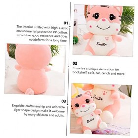 ibasenice 1 PC Tigre Souriant Rose Cadeaux dhalloween Décorations pour Bébé Jouets pour Bébés Jouet en Peluche du Nouvel an 