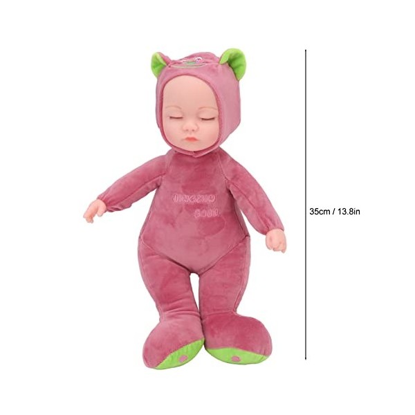 Poupée Bébé pour Filles, 35 Cm, Jouet Câlin, Corps en Peluche Doux pour Enfants, Alimenté par Batterie, Jouet électrique pour