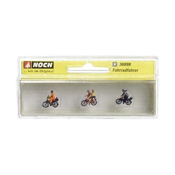 Noch - 36898 - Modélisme Ferroviaire - Cyclistes - 4 Figurines + 3 Bicyclettes