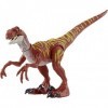 Jurassic World : la Colo du Crétacé, petite figurine articulée dinosaure Vélociraptor Rouge Attaque Sauvage, jouet pour enfan