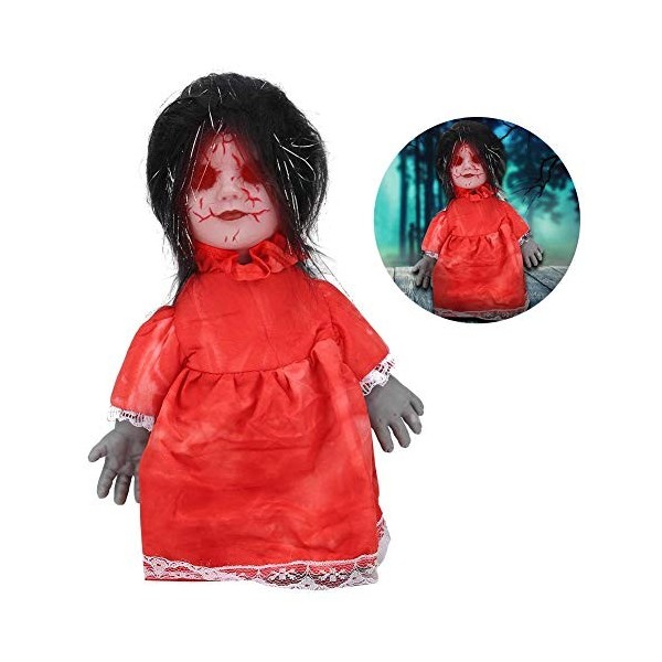 FEIP Poupée de Marche effrayante, poupée de Marche effrayante dhalloween en Plastique hantée, décoration de Bar pour la fête