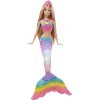 Barbie Dreamtopia poupée sirène Arc-en-ciel blonde Couleurs et Lumières à plonger dans leau, avec piles incluses, jouet pour