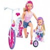 Simba - Steffi Love Promenade à Vélo avec Evi - Poupée Mannequin 29cm + Mini Poupée 12cm - 105733045