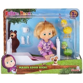 Simba - Masha et Michka - Poupée Dodo Masha - Mini Poupée 12cm - Lit + 2 Moutons - 109301049