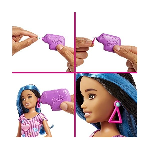 Barbie Coffret Skipper Premiers Jobs avec poupée Mannequin, Station de perçage des Oreilles avec Outil de perçage, 10 Paires 