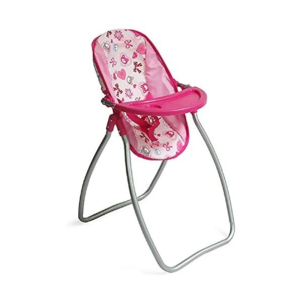 Moni Chaise Haute de poupée Ours 9397C Ceinture de sécurité évidement de Tasse