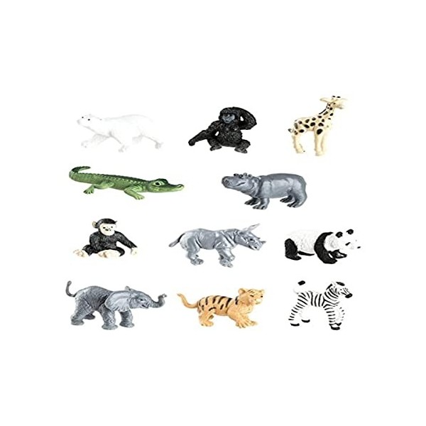 Plastoy - 6800-04 - Figurine - Animal - Tubo Figurine - Animal Sauvages Bebes