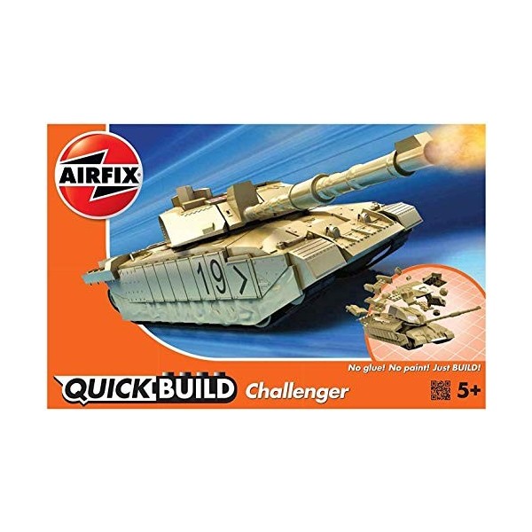 Airfix- Challenger Tank Quickbuild-Désert Kit de modélisme, AIJ6010
