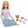 Barbie ​Breathe with Me Meditation Doll, Blonde, with 5 Lights & Guided Meditation Exercises, Puppy and 4 Emoji Accessories, 