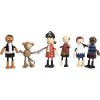 small foot Poupées Souples Figurines en Bois, 5 Pirates et 1 Singe, Flexibles, dès 3 Ans, 12412 Monkey Toys, Multicolore