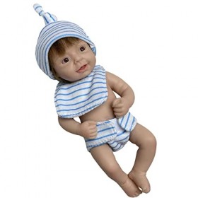 Plesuxfy Poupées Miniatures, Bébé Nouveau-né en Silicone 6 Pouces, Poupées bébé avec vêtements et Accessoires dalimentation,