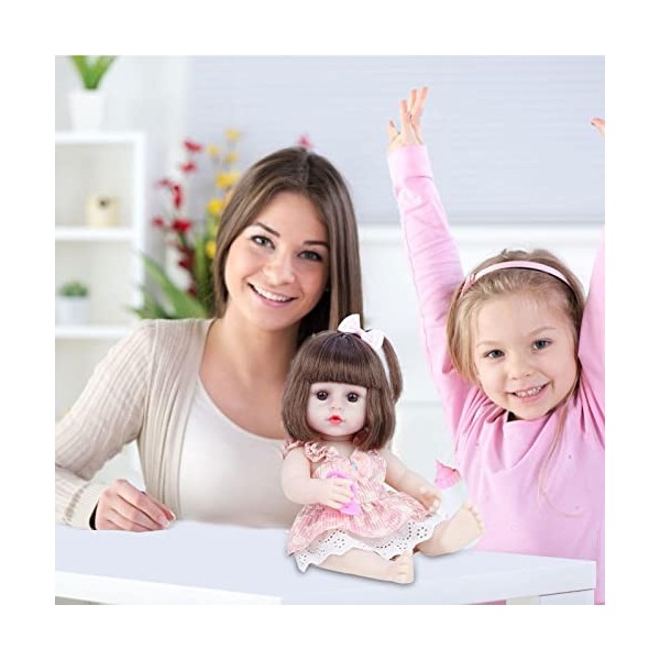 yanjing Poupée bébé réaliste de 15 Pouces - Jouets de poupée rotatifs pour Enfants avec tétine, biberon, Couche - Cosplay Mot