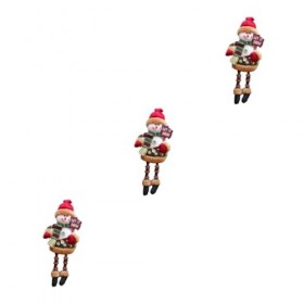 ibasenice 3 Pcs Ornement De Noël Décorations De Noël Jouet Bébé Poupée De Noël Poupée Assise Étagère avec Jambes Pendantes Fi