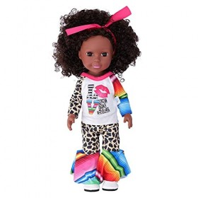 Poupée Bébé 14 Pouces, Poupée Bébé Reborn, Bébés Reborn Au Corps Doux Et Réaliste, Poupée Fille Noire, Poupées De Jeu pour En