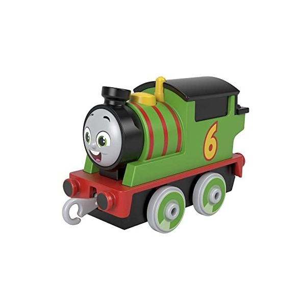 Thomas & Friends Fisher-Price Percy Die-cast Push-Along Toy Train Engine for Preschool Kids Ages 3+