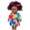 Aeromdale Poupée noire de 30 cm avec robe, jupe, bandeau, vêtements pour enfants, vacances, cadeau danniversaire – E