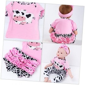 ibasenice 4 Pièces Vêtements De Poupée De Vache Tenues De Poupée De Vache Reborn Vêtements De Poupées Reborn Tenues De Poupée