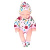 Vakitar Poupée Mignonne en Vinyle simulé Reborn Baby Doll Kid Cadeau danniversaire avec des vêtements colorés 25 cm, pour la